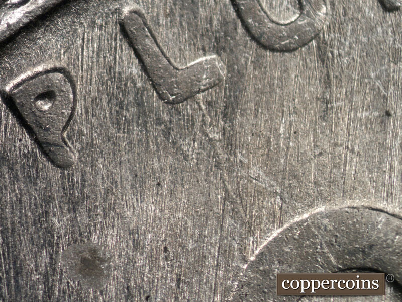 Die-stage B marker on 1943S•1MM•013 (1943 Repunched Mint Mark).
