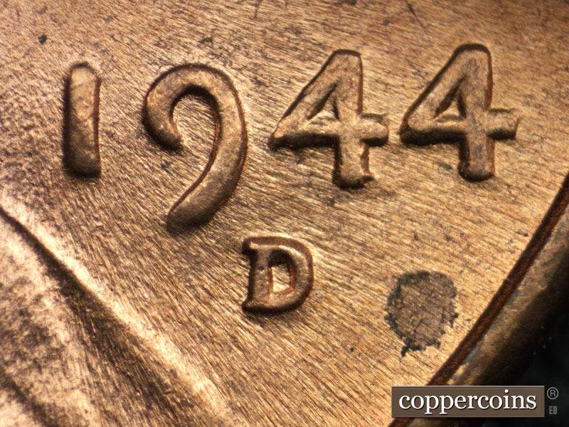Die-stage C marker on 1944D•1DO•011 (1944 Doubled Die Obverse).