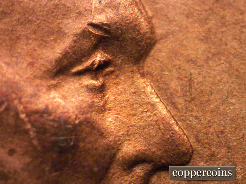 1944 Lincoln cent obverse, CopperCoins die 1944D•1DO•014.