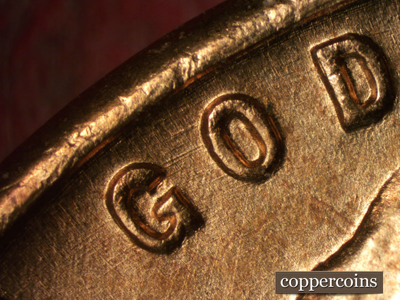 Die-stage A marker on 1944D•1DO•021 (1944 Doubled Die Obverse).