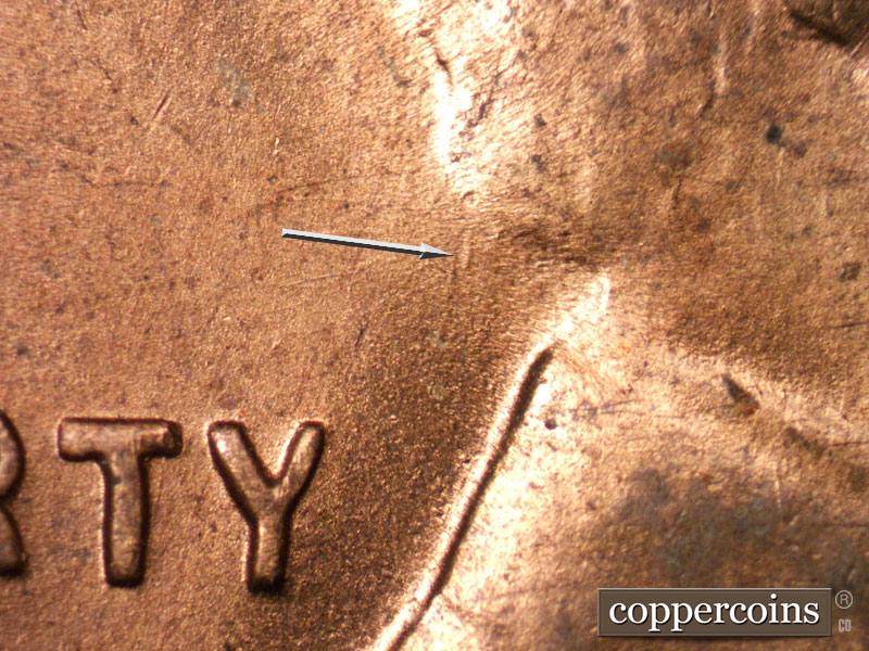 Die-stage C marker on 1944D•1MM•005 (1944 Repunched Mint Mark).