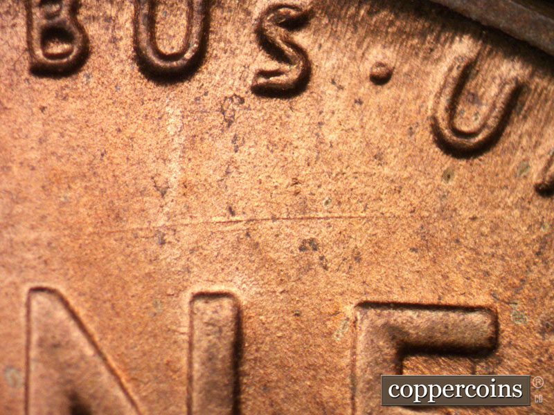 Die-stage C marker on 1944D•1MM•005 (1944 Repunched Mint Mark).