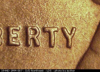 Die-stage C marker on 1944D•1MM•007 (1944 Repunched Mint Mark).