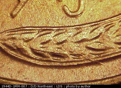 Die-stage C marker on 1944D•1MM•007 (1944 Repunched Mint Mark).