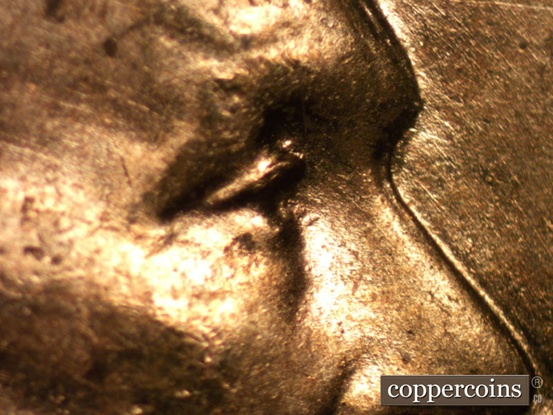 Die-stage A marker on 1944D•1MM•022 (1944 Repunched Mint Mark).
