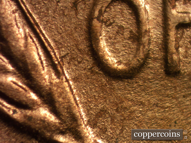Die-stage A marker on 1944D•1MM•022 (1944 Repunched Mint Mark).