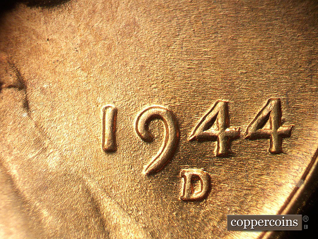 Die-stage B marker on 1944D•1MM•024 showing Date for reference,.
