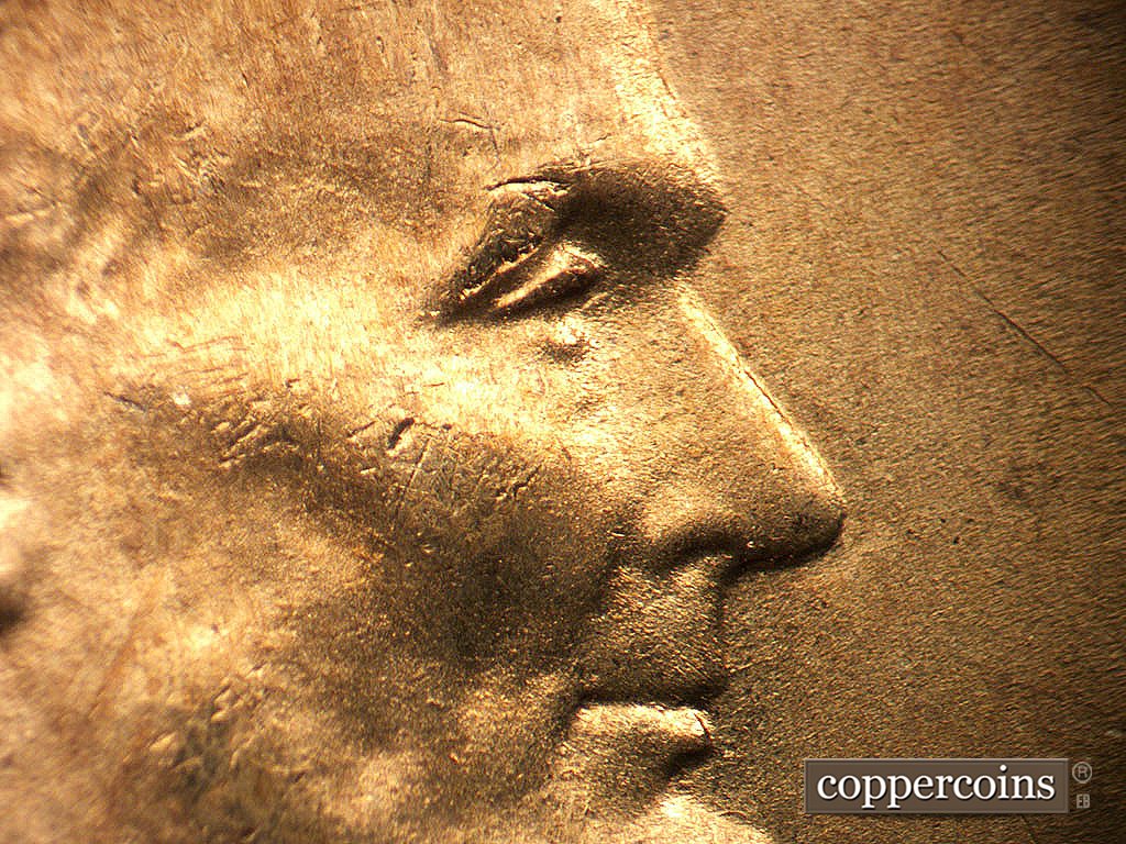 Die-stage B marker on 1944D•1MM•024 showing A lightly hubbed extra eyelid shows to the south of the primary eyelid.