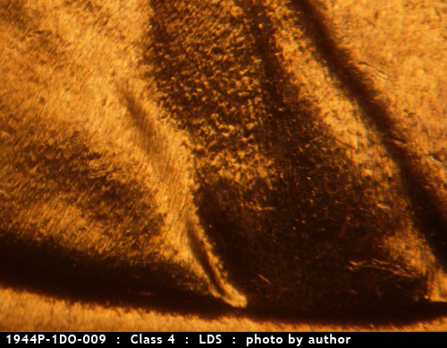 Die-stage C marker on 1944P•1DO•009 (1944 Doubled Die Obverse).