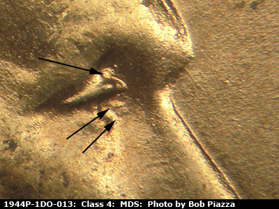 1944 Lincoln cent obverse, CopperCoins die 1944P•1DO•013.
