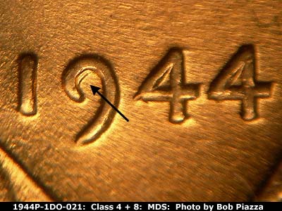 1944 Lincoln cent obverse, CopperCoins die 1944P•1DO•021.