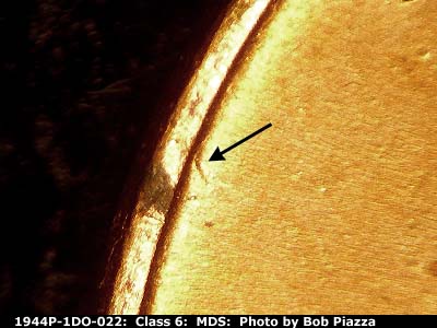 Die-stage B marker on 1944P•1DO•022 (1944 Doubled Die Obverse).