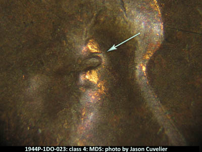 1944 Lincoln cent obverse, CopperCoins die 1944P•1DO•023.