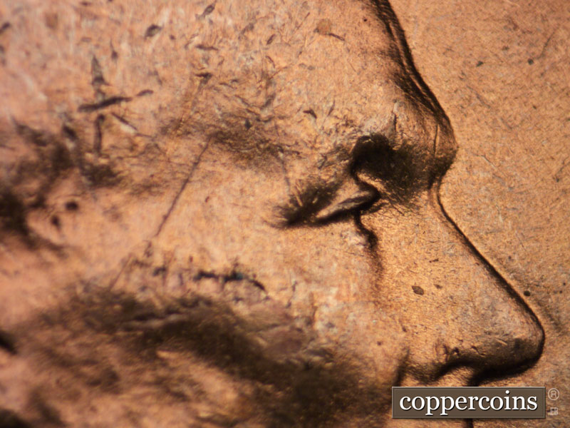 1944 Lincoln cent obverse, CopperCoins die 1944P•1DO•026.