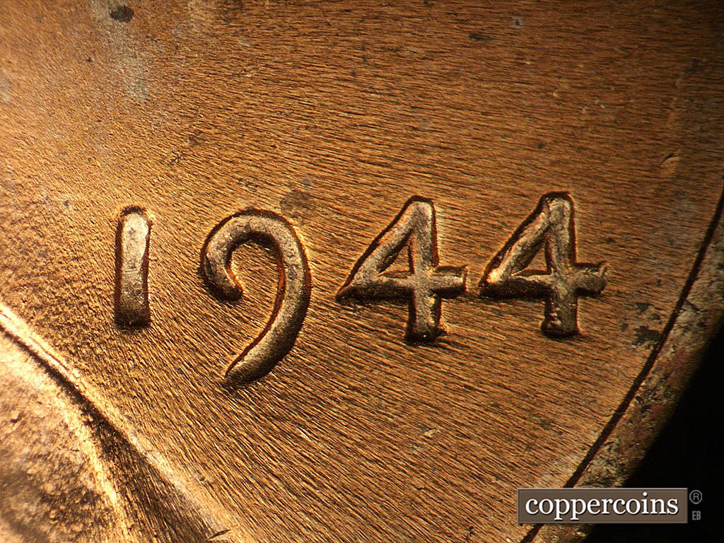 Die-stage B marker on 1944P•1DR•010 showing Date for reference.