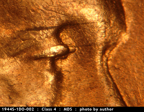 1944 Lincoln cent obverse, CopperCoins die 1944S•1DO•002.