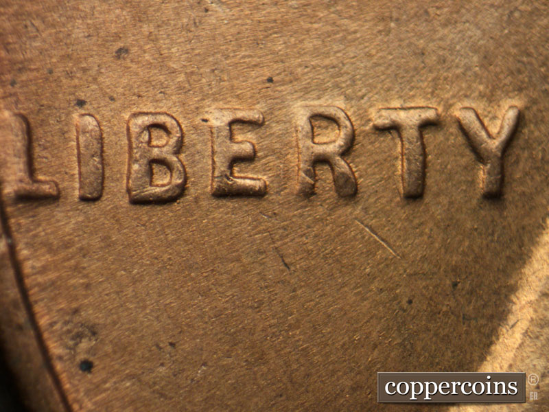 Die-stage B marker on 1944S•1DO•010 (1944 Doubled Die Obverse).