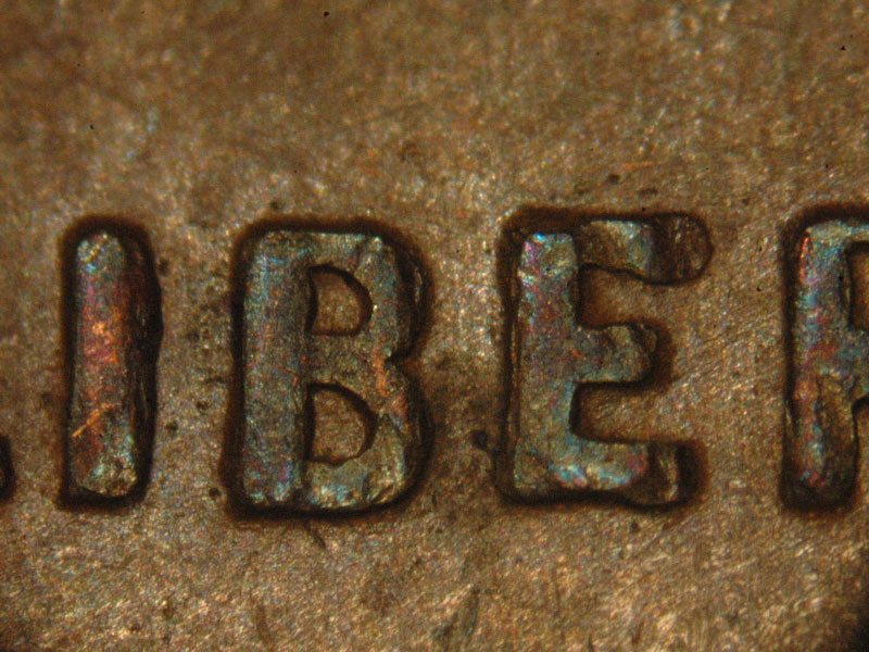 Die-stage B marker on 1944S•1MM•001 (1944 Repunched Mint Mark).