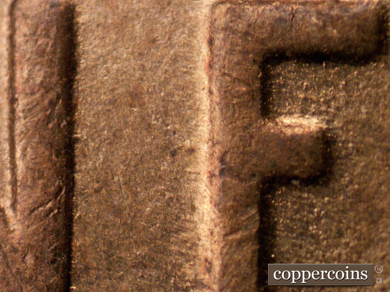 Die-stage A marker on 1944S•1MM•003 (1944 Repunched Mint Mark).