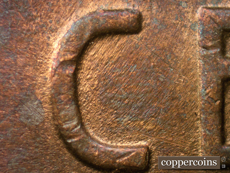 Die-stage B marker on 1944S•1MM•012 (1944 Repunched Mint Mark).
