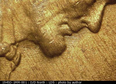 Die-stage C marker on 1945D•1MM•001 (1945 Repunched Mint Mark).