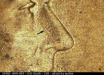 Die-stage C marker on 1945D•1MM•009 (1945 Repunched Mint Mark).