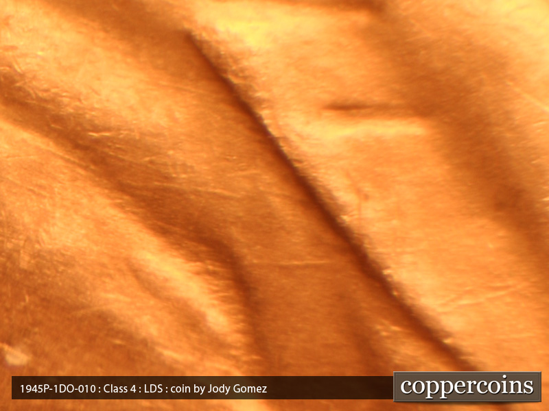 Die-stage C marker on 1945P•1DO•010 (1945 Doubled Die Obverse).