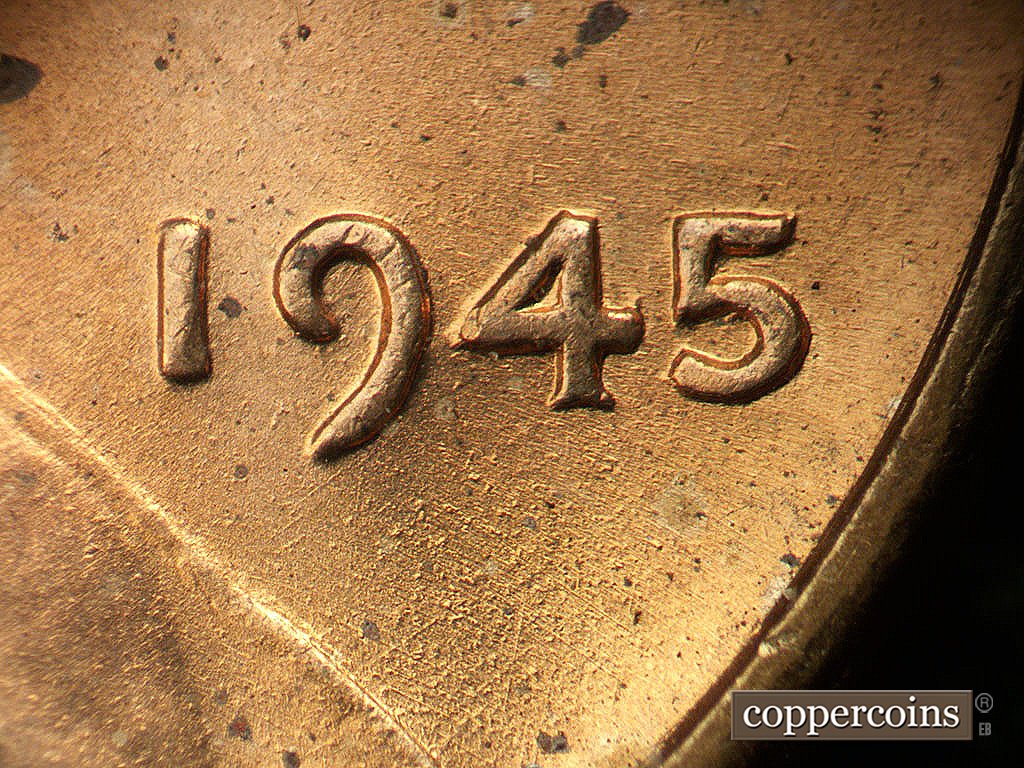 Die-stage A marker on 1945P•1DO•023 showing Date for reference.