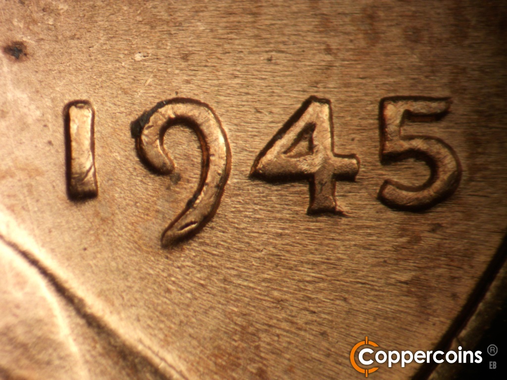 Die-stage B marker on 1945P•1DO•025 showing Date for reference.