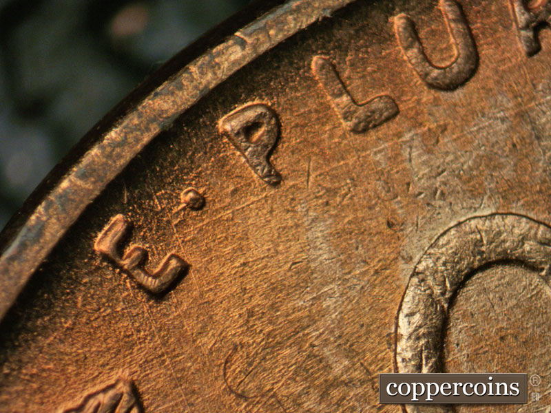 1945 Lincoln cent obverse, CopperCoins die 1945P•1DR•015.