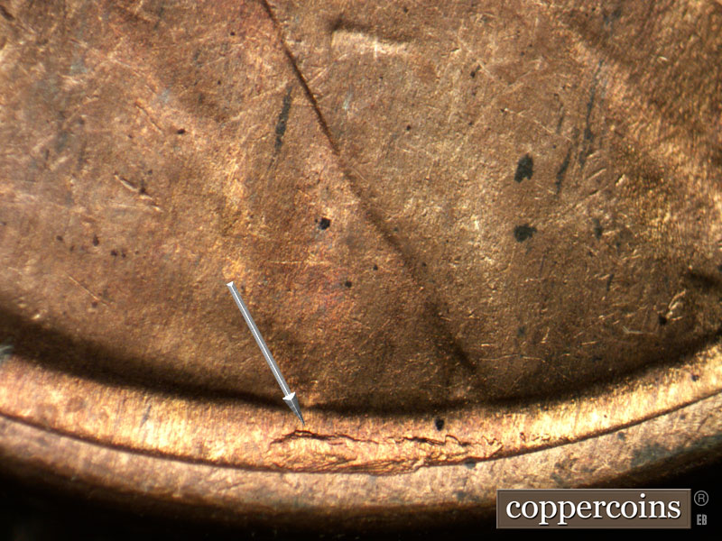 Die-stage C marker on 1945S•1MM•011 (1945 Repunched Mint Mark).