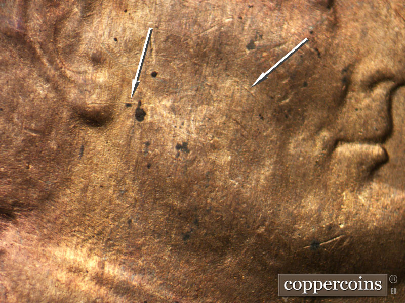 Die-stage C marker on 1945S•1MM•011 (1945 Repunched Mint Mark).