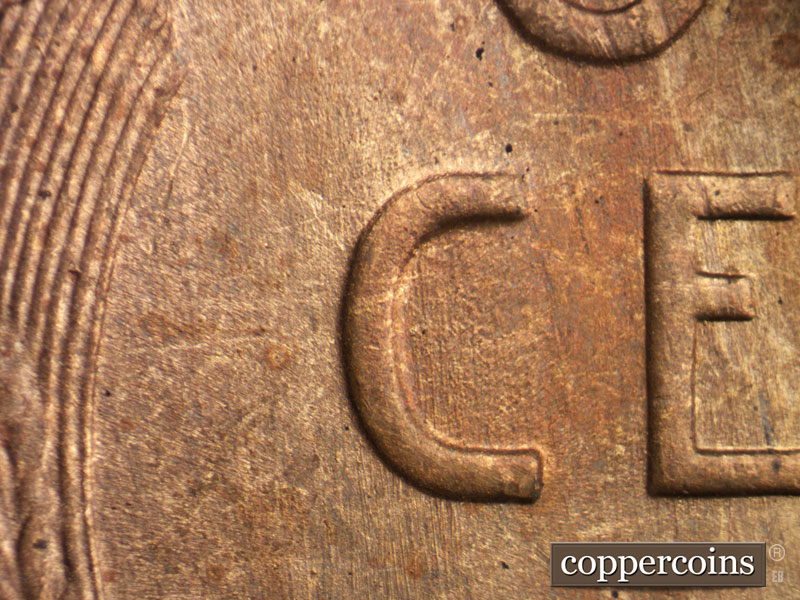 Die-stage C marker on 1945S•1MM•011 (1945 Repunched Mint Mark).