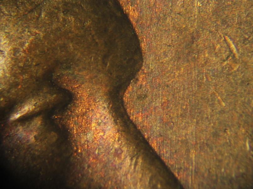 Die-stage B marker on 1945S•1MM•014 (1945 Repunched Mint Mark).