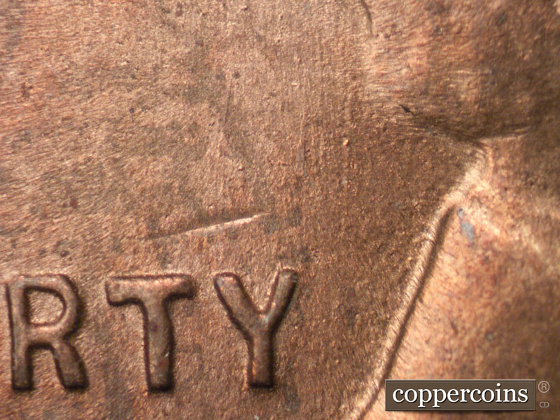 Die-stage C marker on 1945S•1MM•014 (1945 Repunched Mint Mark).