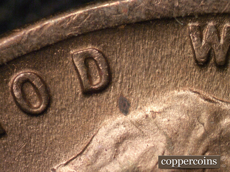 Die-stage C marker on 1945S•1MM•014 (1945 Repunched Mint Mark).
