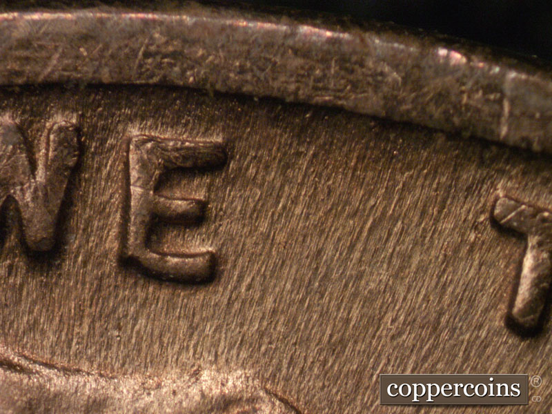Die-stage C marker on 1945S•1MM•014 (1945 Repunched Mint Mark).