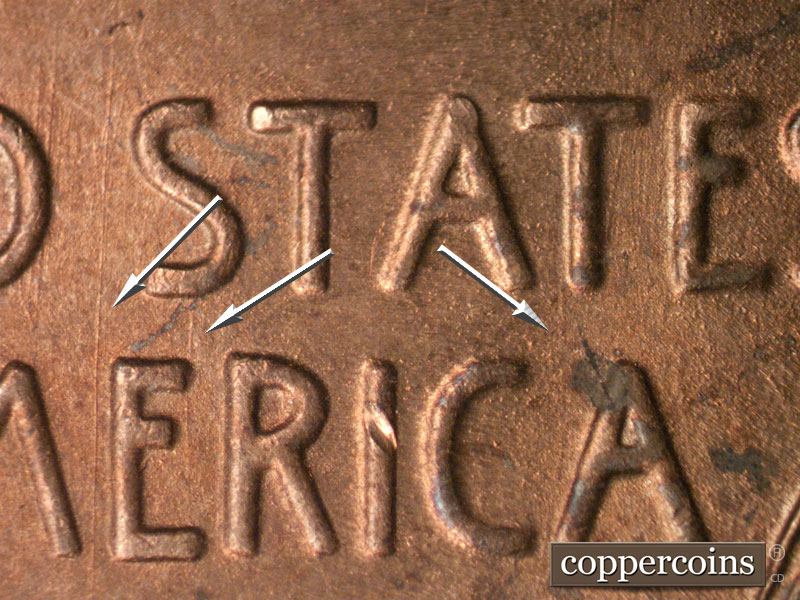 Die-stage C marker on 1945S•1MM•014 (1945 Repunched Mint Mark).