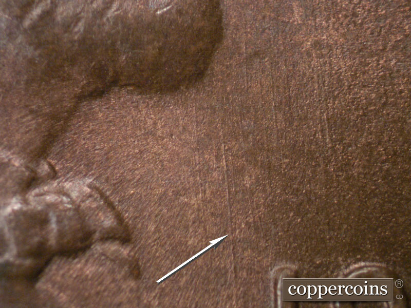 Die-stage B marker on 1945S•1MM•019 (1945 Repunched Mint Mark).