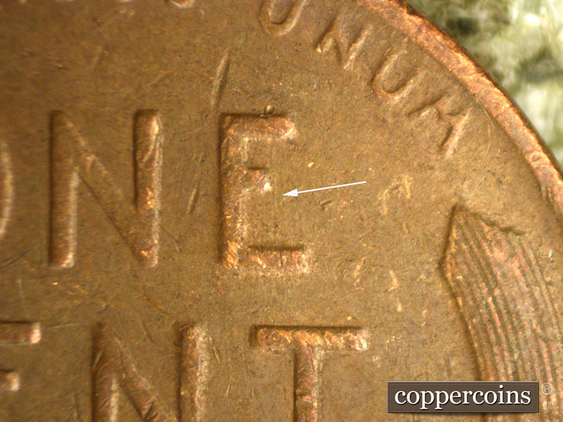 Die-stage B marker on 1945S•1MM•022 (1945 Repunched Mint Mark).