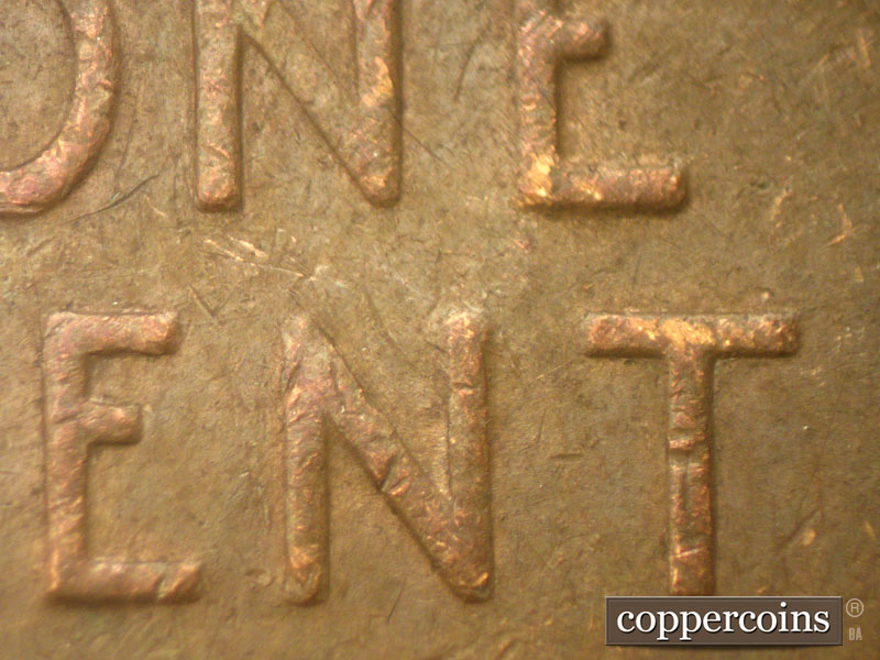 Die-stage B marker on 1945S•1MM•022 (1945 Repunched Mint Mark).