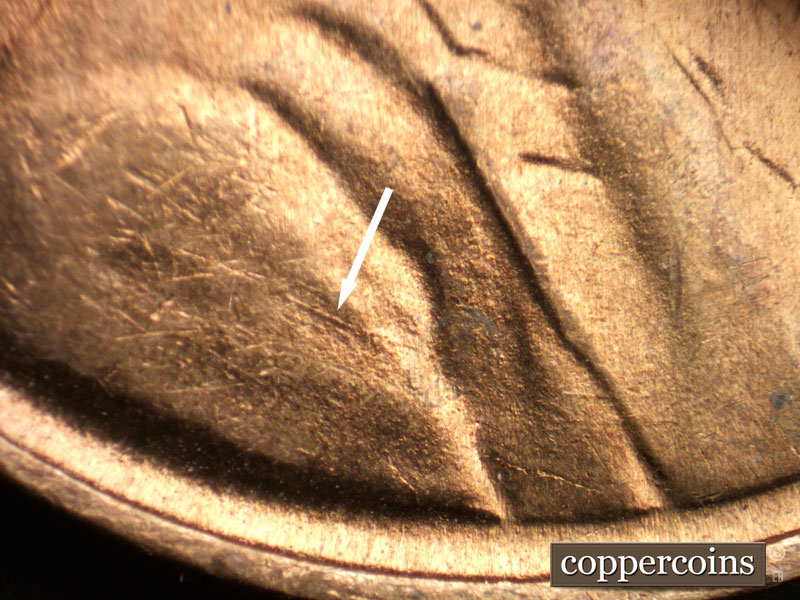 Die-stage C marker on 1945S•1MM•027 (1945 Repunched Mint Mark).