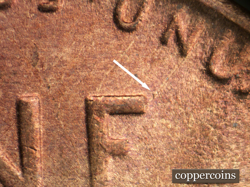 Die-stage C marker on 1945S•1MM•028 (1945 Repunched Mint Mark).