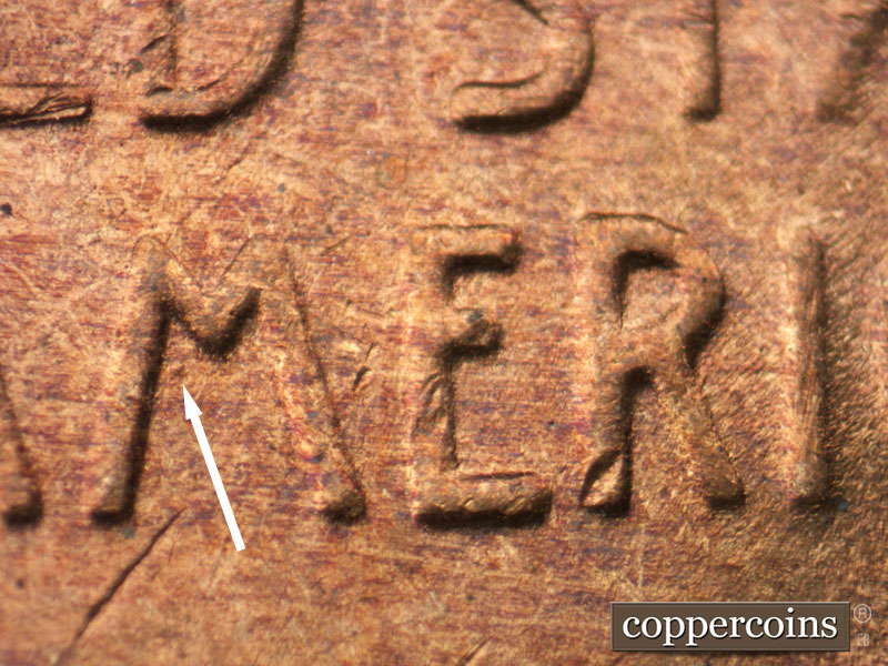Die-stage C marker on 1945S•1MM•028 (1945 Repunched Mint Mark).