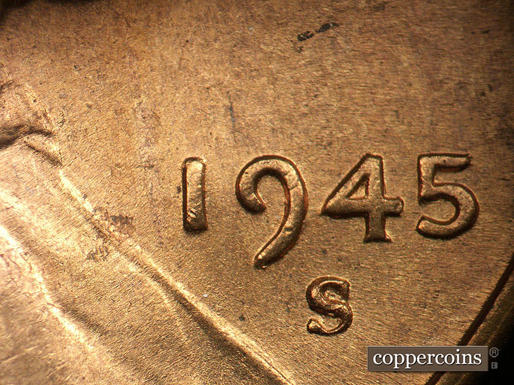 Die-stage B marker on 1945S•1MM•031 showing Date for reference.