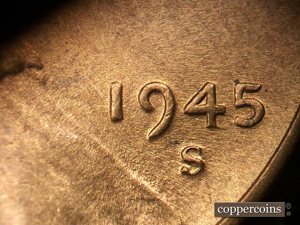Die-stage C marker on 1945S•1MM•032 showing Date for reference.