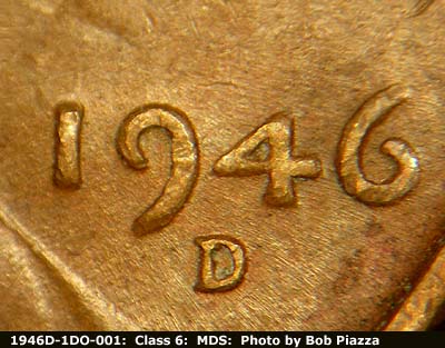 1946 Lincoln cent obverse, CopperCoins die 1946D•1DO•001.