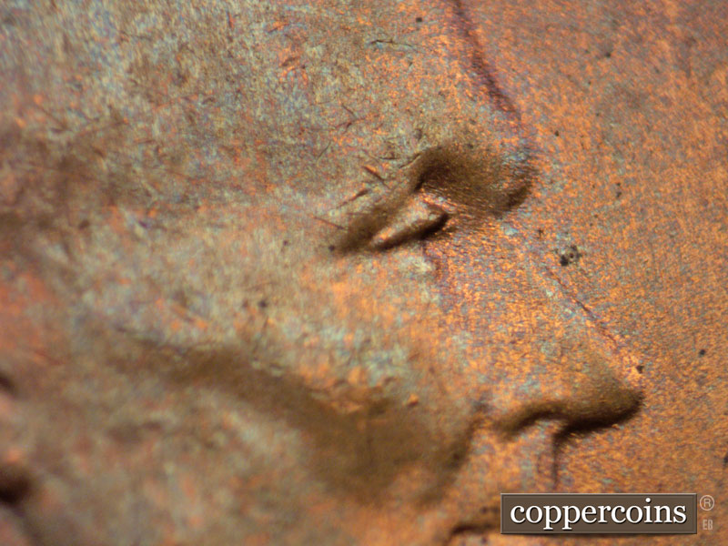 1946 Lincoln cent obverse, CopperCoins die 1946D•1DO•003.
