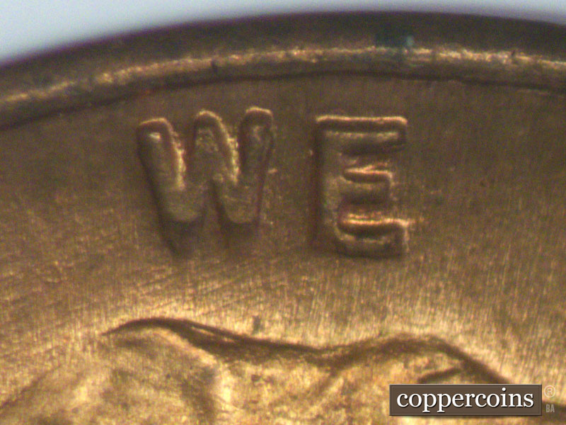 Die-stage A marker on 1946D•1DO•004 (1946 Doubled Die Obverse).