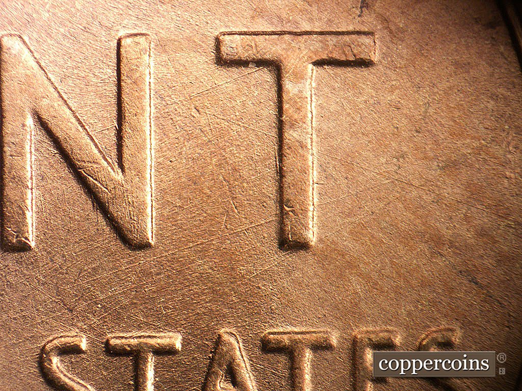 Die-stage A marker on 1946D•1DO•009 showing Die scratches through T in CENT.